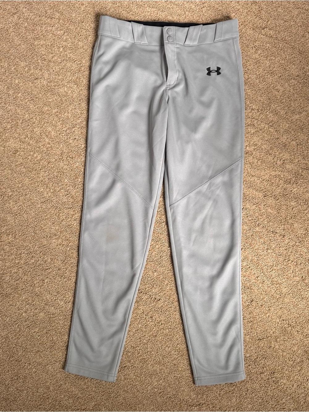 Kids UA baseball pants grey. YL